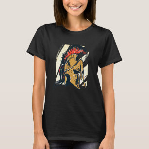 T-shirt Casque de Gladiateur Spartiate pour hommes Grèce S