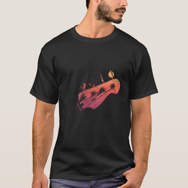T-shirt Casque De Guitare Basse Pour Bhelp Et Bass Player (Devant)