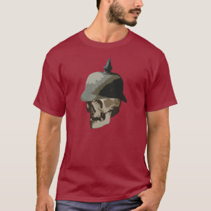 T-shirt Casque de la guerre mondiale 1 avec le crâne