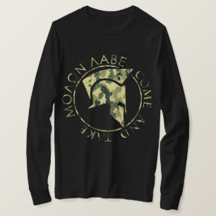 T-shirt Casque de Molon Labe Spartan Camouflage Militaire 