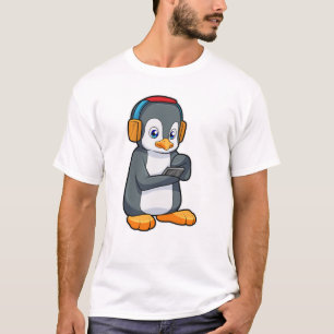 T-shirt Casque de musique Penguin