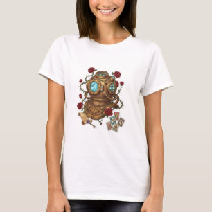 T-shirt Casque de plongée sous-marine Steampunk Illustrati