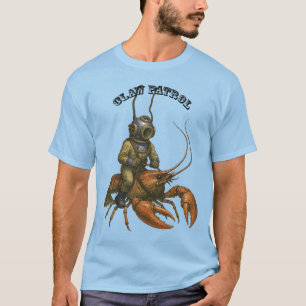 T-shirt Casque de plongée vintage chevauchant une énorme l