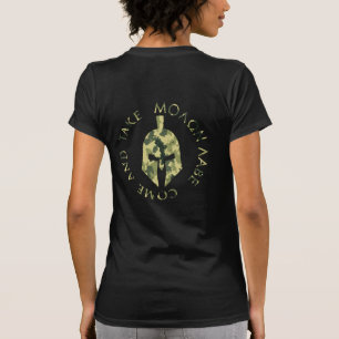 T-shirt Casque de Spartiate Molon Labe Camouflage Militair