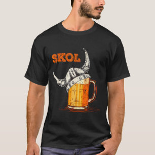 T-shirt Casque de Viking nordique Skol Verre à boire 
