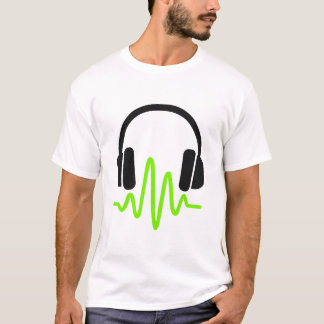 T-shirt Casque moderne avec Soundwave Graphic - Musique