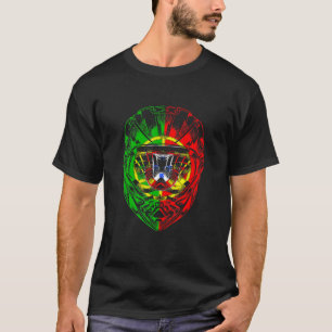 T-shirt Casque moto VTT Portugal Drapeau
