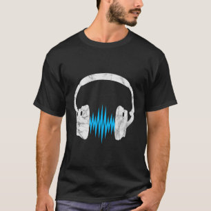 T-shirt Casque Musique Pulse Fréquence Son Wave Musicia