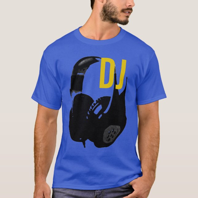 T-shirt Casque Pop Art DJ Disque Jockey (Devant)