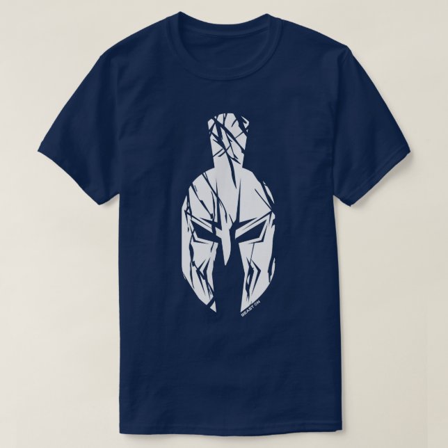 T-shirt Casque SpartanBête SurGymnase Motivation Fitness S (Design devant)