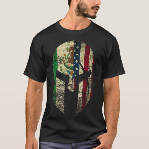 T-shirt Casque spartiate mexicain américain Chicano Pride