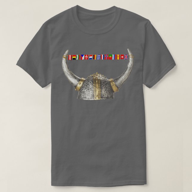 T-shirt Casque Viking Horned (Design devant)