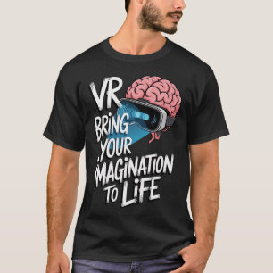 T-shirt Casque Vr Alimenté Par L'imagination Pour Les Joue