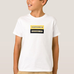 T-shirt "Casques dans les problèmes sortent" Conception mu