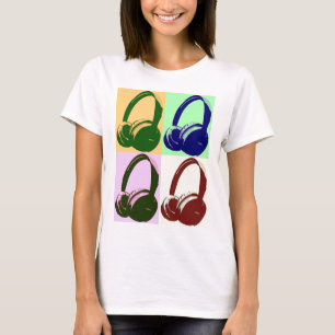 T-shirt Casques de quatre couleurs Pop Art