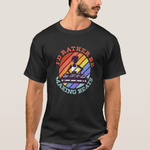 T-shirt Casques de Tourne-disque musical Dj Deejay Retro v