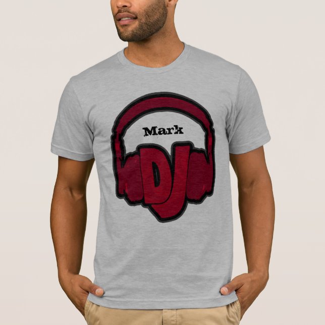 T-shirt casques DJ personnalisés à la mode (Devant)