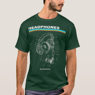 T-shirt Casques DJ - Vue éclatée Disque Jockey