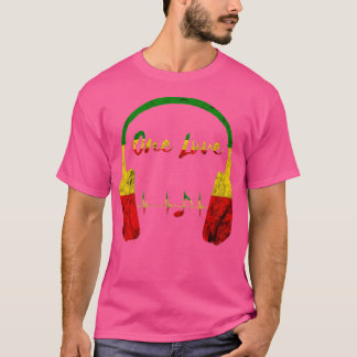 T-shirt Casques Rasta Reggae Musique One Love Jamaïque Ras