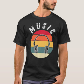 T-shirt Casques Retro vintages Musique électronique DJ 6