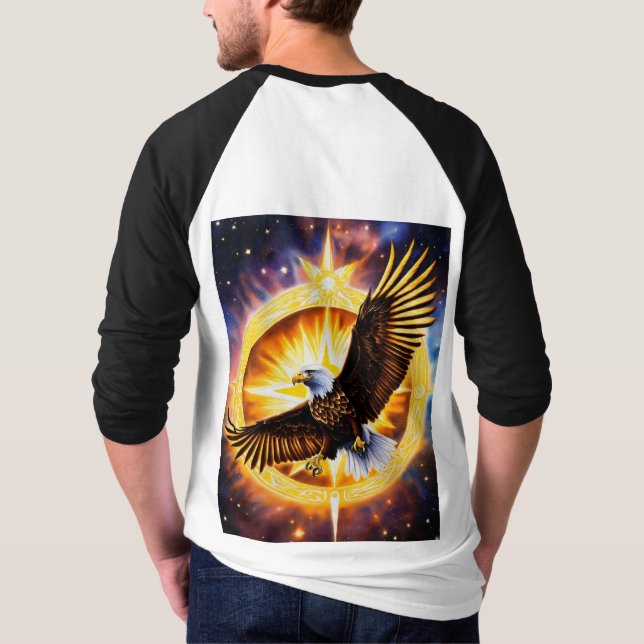 T-shirt "Casquette brodé de l'aigle Majestic : Soar in Sty (Dos)