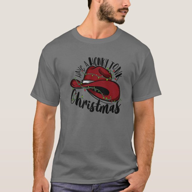 T-shirt Casquette Cowboy Avoir Un Tonk Honky Noël Vache Oc (Devant)