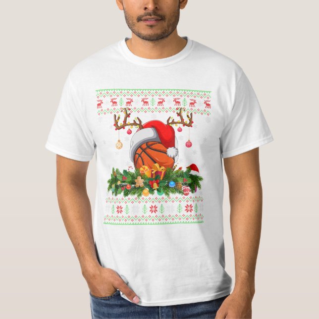 T-shirt Casquette de balle de basket Raindeer (Devant)
