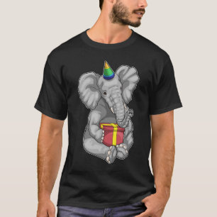 T-shirt Casquette de fête d'anniversaire éléphant