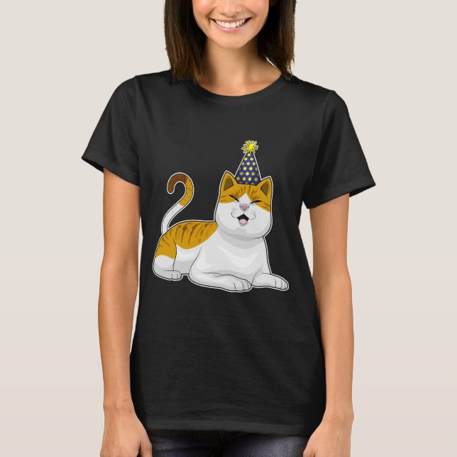 T-shirt Casquette de la fête du chat (Devant)