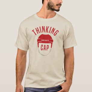 T-shirt Casquette de la pensée du casque de hockey