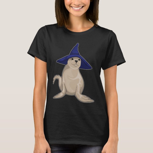 T-shirt Casquette de la sorcière de phoque (Devant)