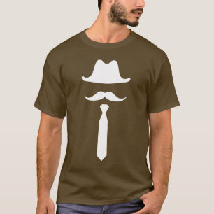 T-shirt Casquette de Mustache et Cowboy