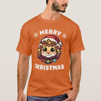 T-shirt Casquette de Noël Fairy Lights Lion fille