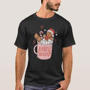 T-shirt Casquette de pain d'épices doux et joyeux Père Noë