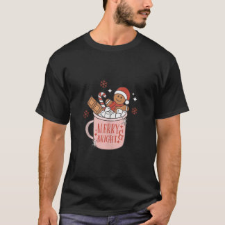 T-shirt Casquette de pain d'épices doux et joyeux Père Noë