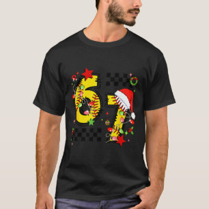 T-shirt Casquette de Père Noël à carreaux 67 Softball Noël