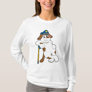 T-shirt Casquette de police de chien
