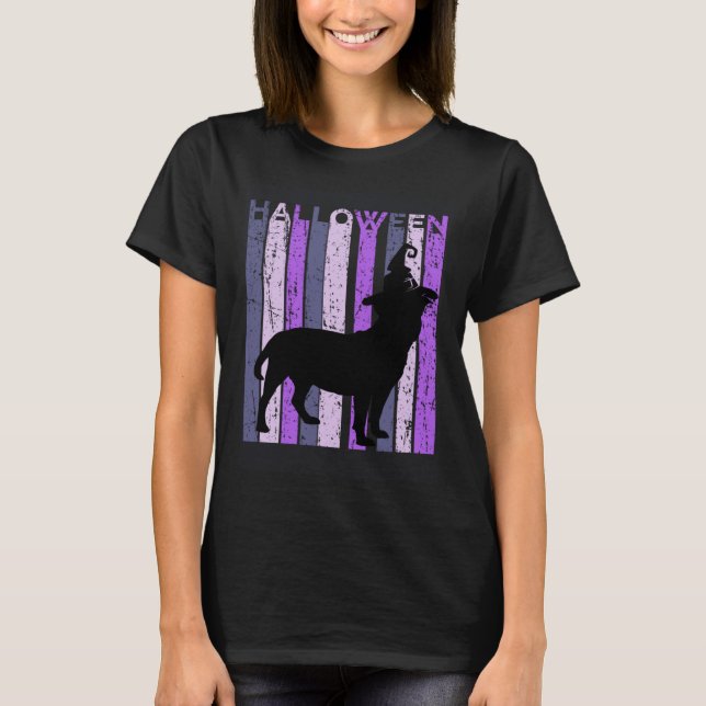 T-shirt Casquette de sorcière Staffy Halloween Éffrayant P (Devant)