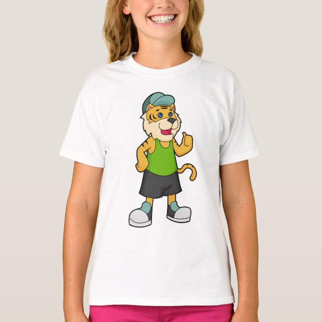 T-shirt Casquette de tigre (Devant)
