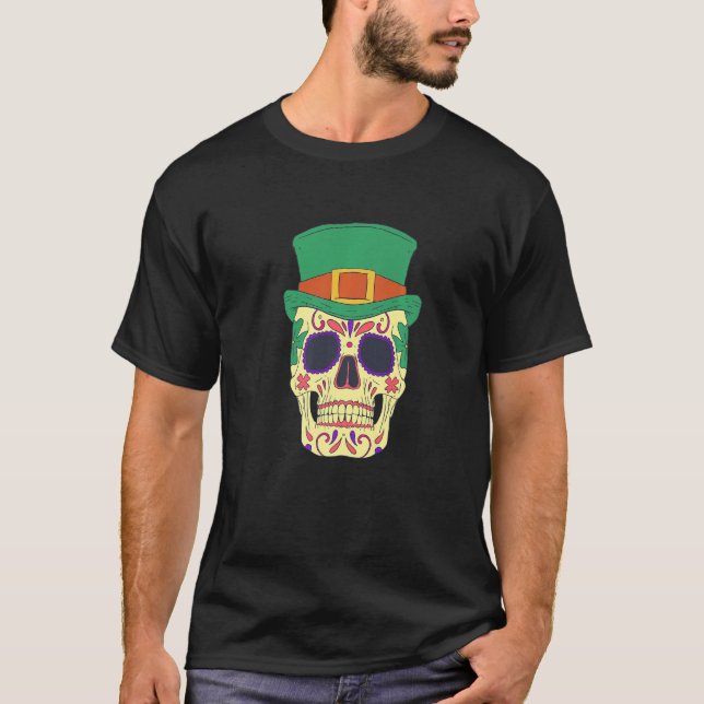T-shirt casquette du leprikon mexicain crâne leprechaun (Devant)