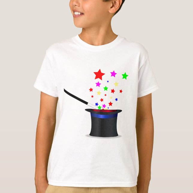 T-shirt Casquette et baguette magique magiques (Devant)