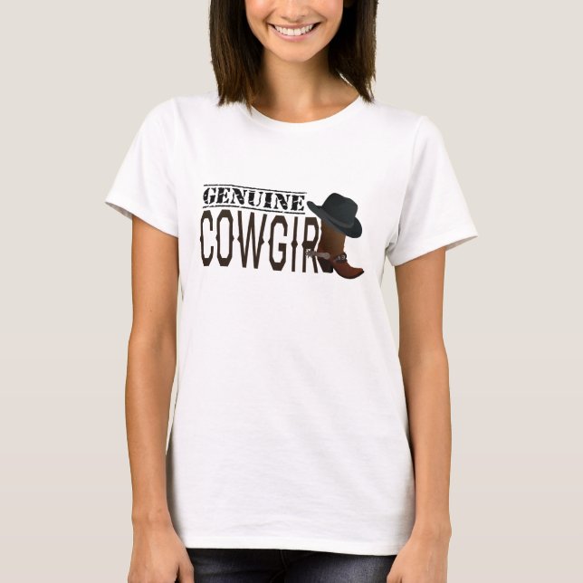 T-shirt Casquette et bottes pour fille authentique avec ép (Devant)