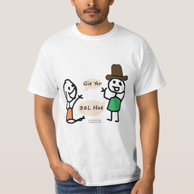 T-shirt Casquette Git Yer 38L Cowboy par RoseWrite (Devant)