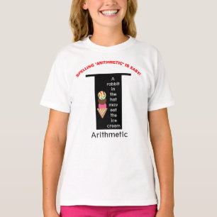 T-shirt Casquette magique orthographe Arithmétique glace c