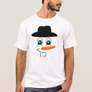 T-shirt Casquette noir Snowman personnalisé avec nom perso