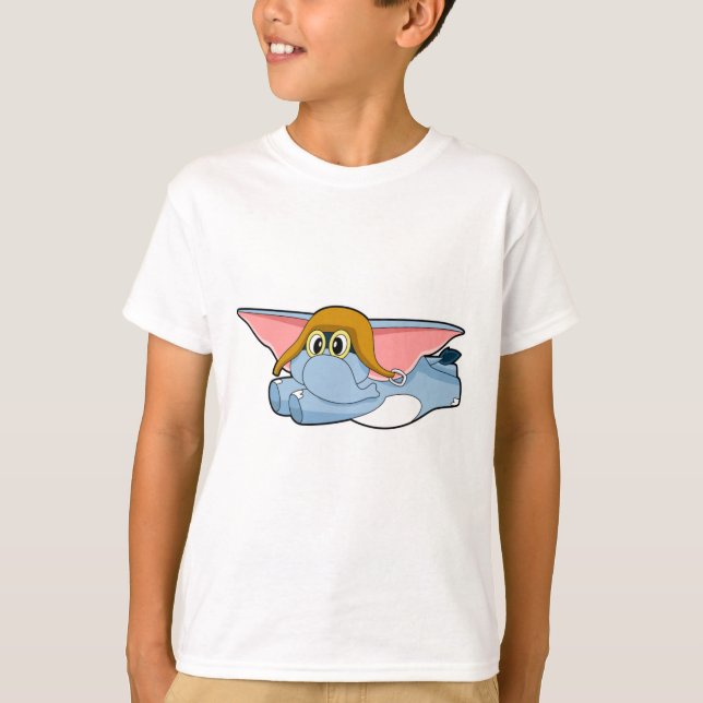 T-shirt Casquette pilote éléphant (Devant)