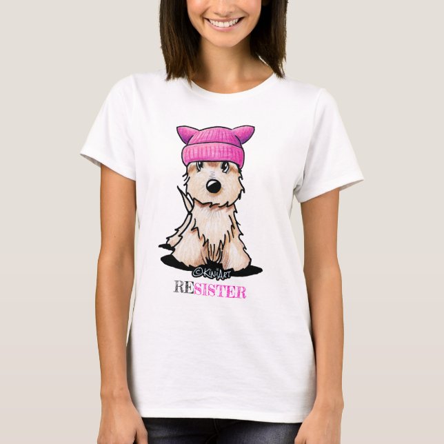 T-shirt Casquette rose de KiniArt Terrier (Devant)