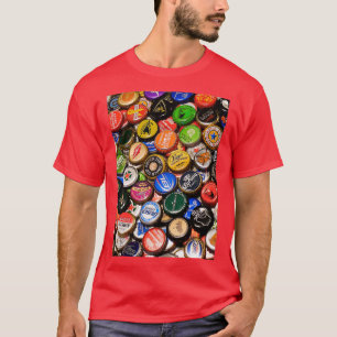 T-shirt Casquettes de bouteille de bière