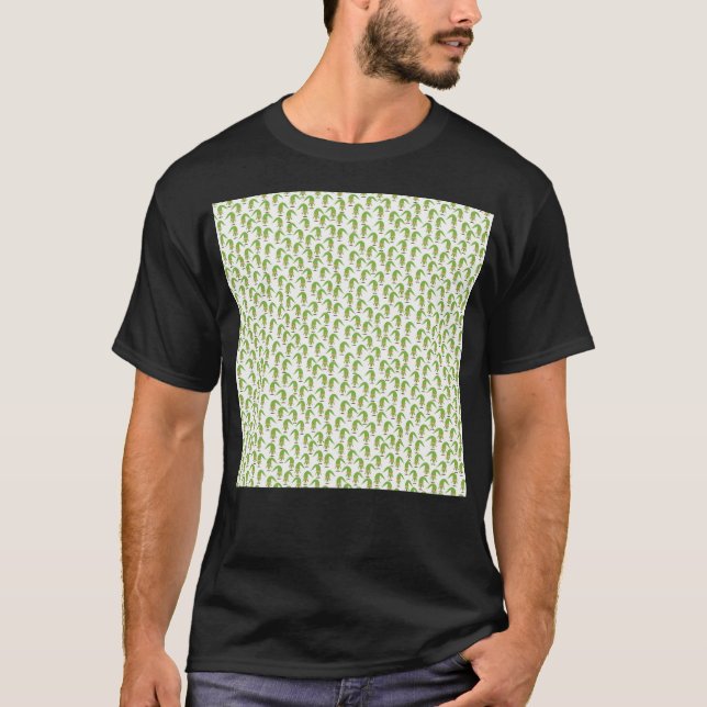 T-shirt Casquettes De Noël Vert Pour Des Occasions Spécial (Devant)