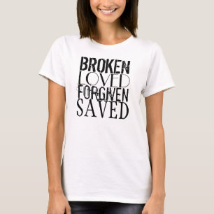 T-shirt Cassé. Aimé. Indulgent. Économisé. Pièce en t de